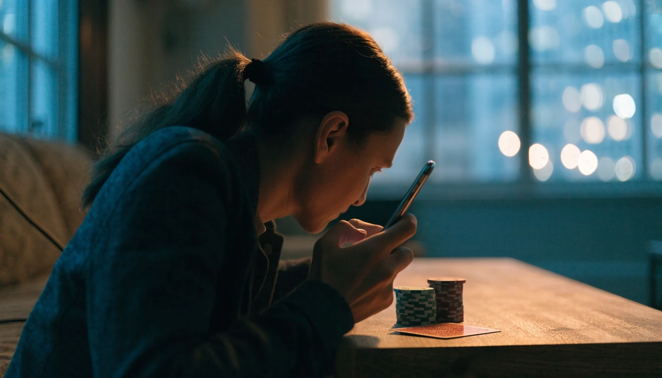 Person paying by phone at a UK home with chips nearby