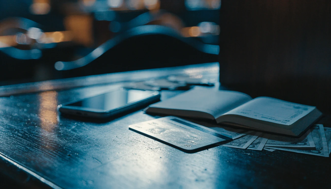 Secure UK casino payment methods shown on a desk