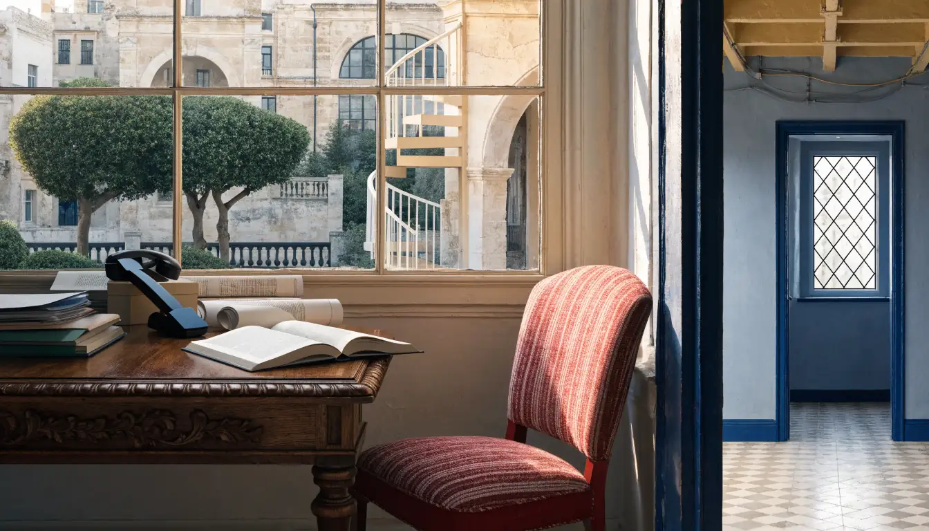 Conceptual illustration contrasting Maltese authorisation with UK gambling permission