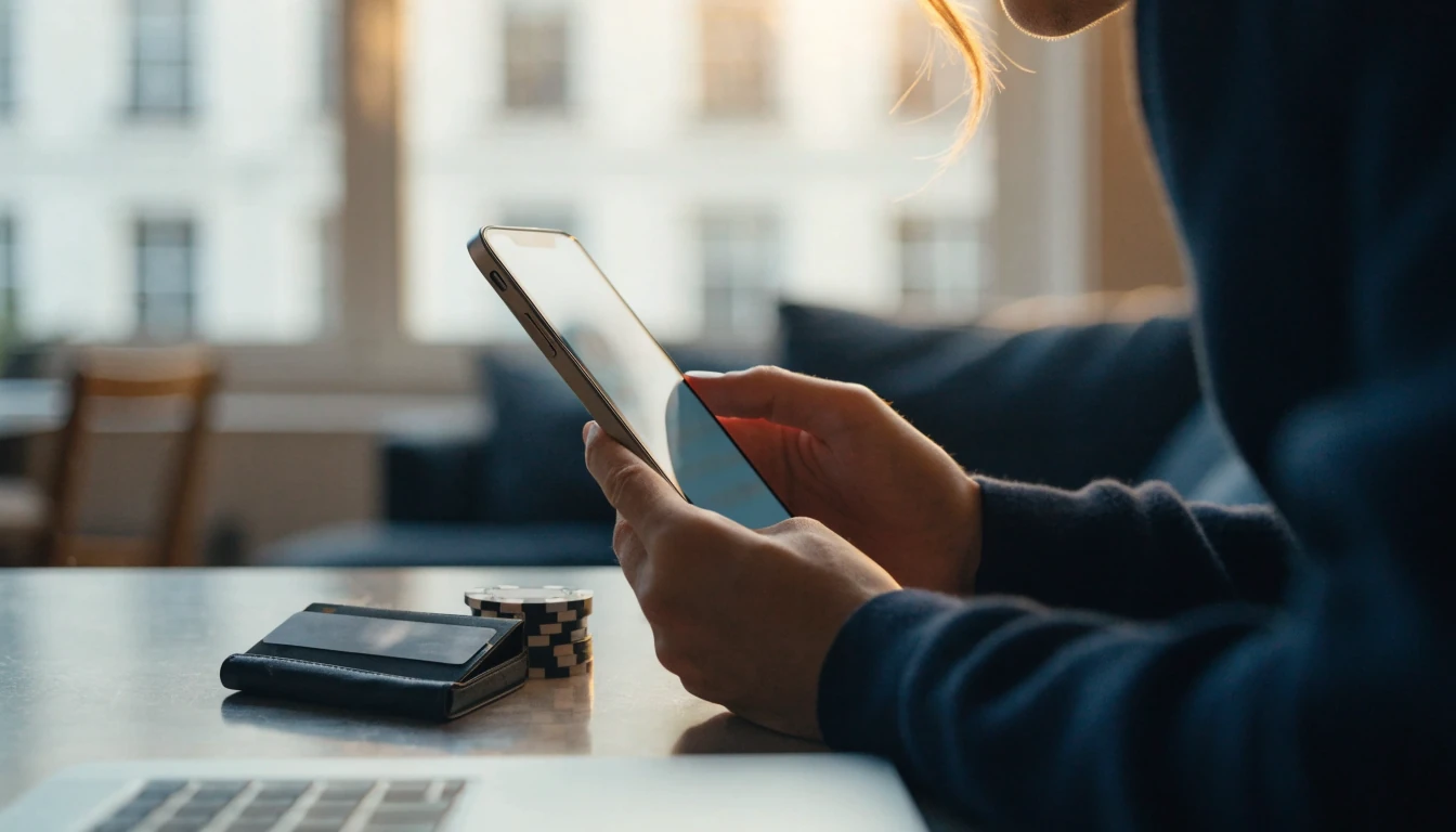 UK casino customer checking a neutral payment screen after requesting a same-day withdrawal.
